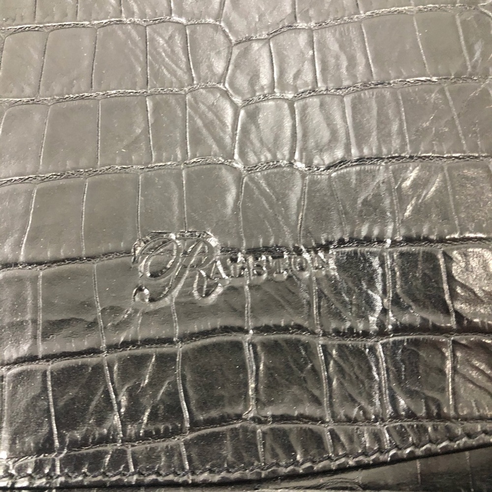 Ralston Raquel Black Croc Patent Leather Large Bag - Picture 8 of 8